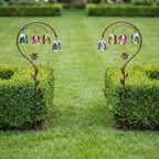 🌸 4-Color Metal Lily of the Valley Garden Stake | Rustic Floral Sculpture